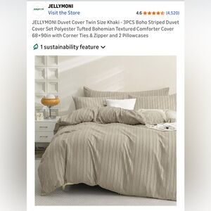 Duvet cover and 2 shams